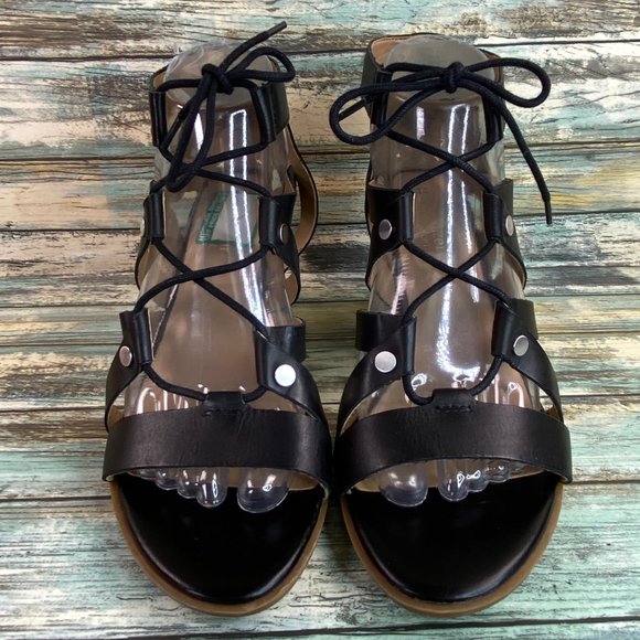 NATURALIZER London Heeled Gladiator Sandal Sz 8.5M Leather Lace Up Formal Dress - Picture 3 of 10